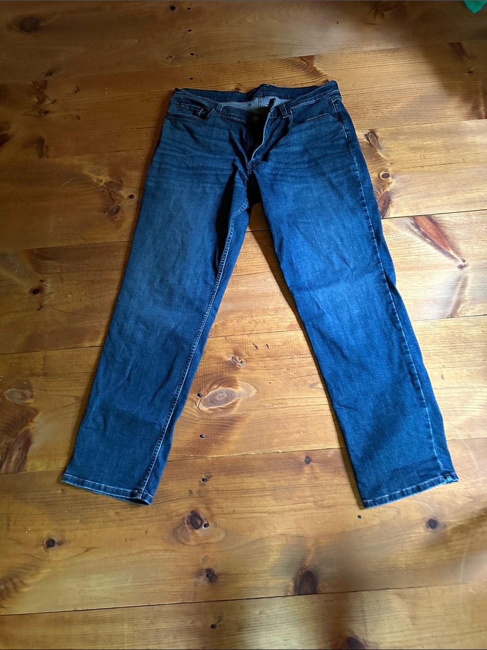 38x32 L.L. Bean Men's Straight Jeans in Blue Denim